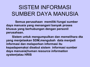 sistem informasi sumber daya manusia