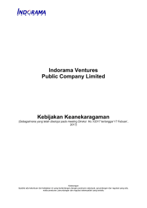 Indorama Ventures Public Company Limited Kebijakan
