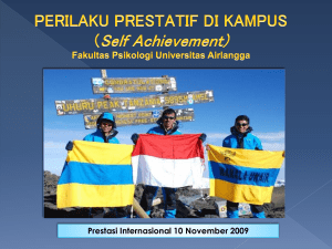 PRESTASI DIRI (Self Achievement)