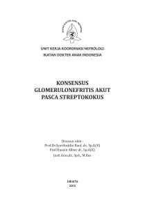 konsensus glomerulonefritis akut pasca streptokokus