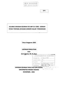 SILABUS JURUSAN SEJARAH FIS UNP SD 2005