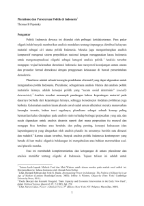 1 Pluralisme dan Perseteruan Politik di Indonesia* Thomas B