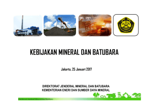 kebijakan mineral dan batubara