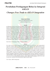 Perubahan Perdagangan Bebas ke Integrasi ASEAN Changes Free