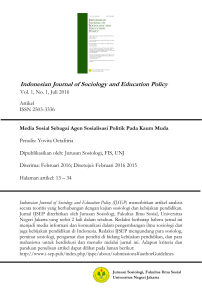 Indonesian Journal of Sociology and Education Policy