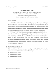 PERTEMUAN KE-6 WORLD WIDE WEB _WWW_x