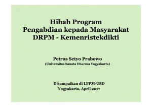 Hibah Program Pengabdian kepada Masyarakat DRPM
