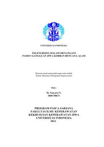 UNIVERSITAS INDONESIA TELENURSING DALAM MENANGANI