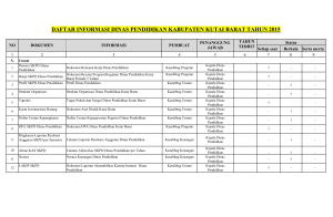 daftar informasi dinas pendidikan kabupaten kutai barat tahun 2015