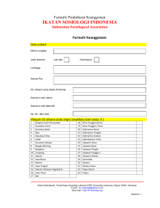 registration form - Ikatan Sosiologi Indonesia