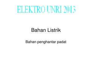 Bahan Listrik - E-Learning STTH Medan