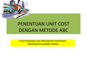 penentuan unit cost berbasis aktivitas