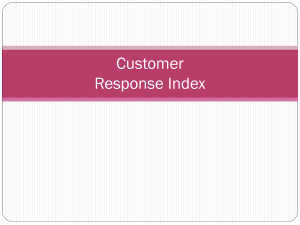 Customer Response Index