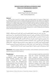 desain silabus matrikulasi bahasa arab pmiai icas
