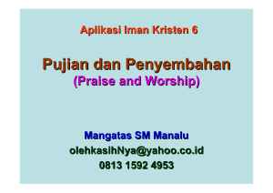 Pujian dan Penyembahan (Praise and Worship)