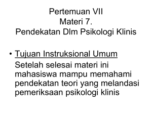 Materi 7 Pendekatan Psi Kli (Psikoanalisa)