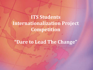 ITS Students Internationalization Project Competition *Dare