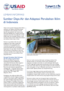 Sumber Daya Air dan Adaptasi Perubahan Iklim di Indonesia