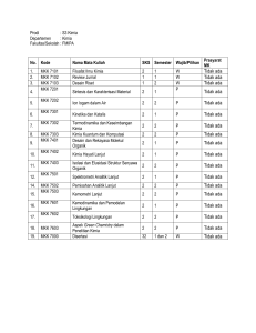 Program S3 Kimia Daftar Mata Kuliah - kimia-fmipa-ugm