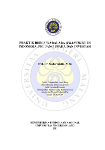 praktik bisnis waralaba (franchise) di indonesia, peluang usaha dan