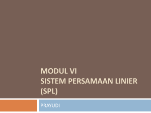 modul iv sistem persamaan linier