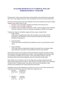analisis pendapatan nasional dalam perekonomian 3 sektor