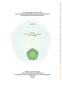 analisis model matematika pada terapi kanker menggunakan