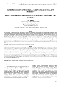 konsumsi berita lintas media massa konvensional dan internet news