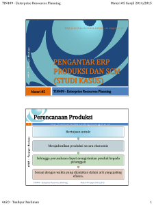 Pengantar ERP Produksi dan SCM