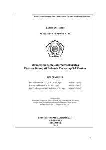 Mekanisme Molekuler Sitotoksisitas Ekstrak Daun Jati Belanda