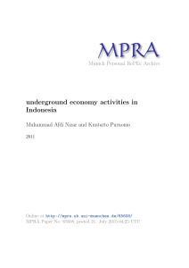 underground economy activities in Indonesia