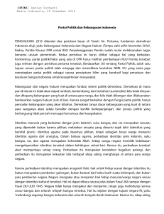 Partai Politik dan Kebangsaan Indonesia PENGHUJUNG