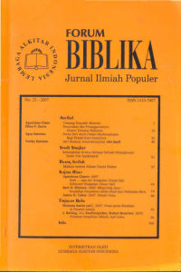 Jurnal Forum Biblika No. 22-2007