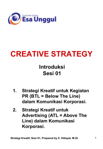 Pertemuan 1 - Strategi Kreatif