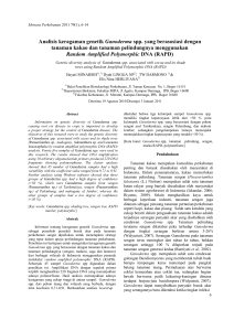 Analisis Keragaman Genetik Ganoderma spp