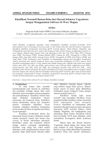 Klasifikasi Normatif Batuan Beku dari Daerah Istimewa Yogyakarta