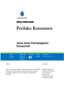 Modul Perilaku Konsumen [TM7]