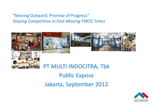 PT MULTI INDOCITRA, Tbk Public Expose Jakarta, September 2012