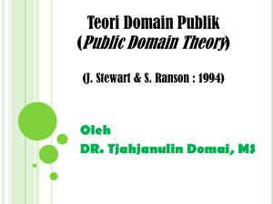 Manajemen domain publik - Dr. Tjahjanulin Domai, MS