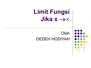 Limit Fungsi Jika x 0