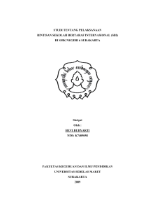 STUDI TENTANG PELAKSANAAN RINTISAN SEKOLAH