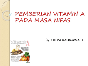 pemberian vitamin a pada masa nifas