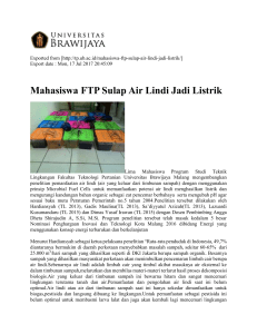 Mahasiswa FTP Sulap Air Lindi Jadi Listrik