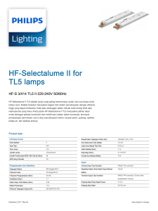HF-Selectalume II for TL5 lamps