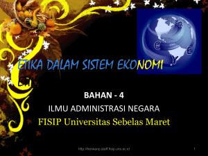 etika dalam sistem ekonomi - Herwan Parwiyanto FISIP
