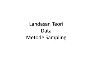 Landasan Teori Data Metode Sampling - E