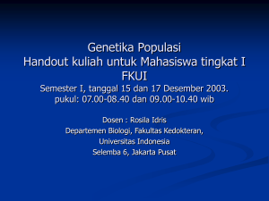 Genetika Populasi - Website Staff UI