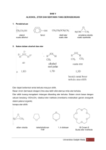 Universitas Gadjah Mada 1 BAB V ALKOHOL, ETER