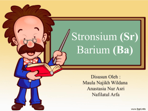 Stronsium dan Barium