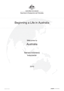 Beginning a Life in Australia Indonesian